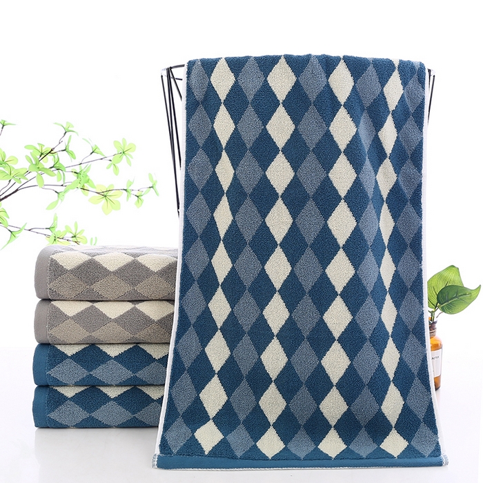 91家纺网 家纺一手货源 找家纺 娇兰毛巾 2025新款7A抗菌菱毛巾 棕色 74*34cm/条