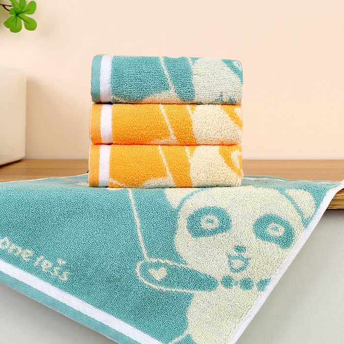 91家纺网 家纺一手货源 找家纺 娇兰毛巾 2025新款7A抗菌猫乐童巾熊宝方巾 粉色-童巾 50*25cm/条