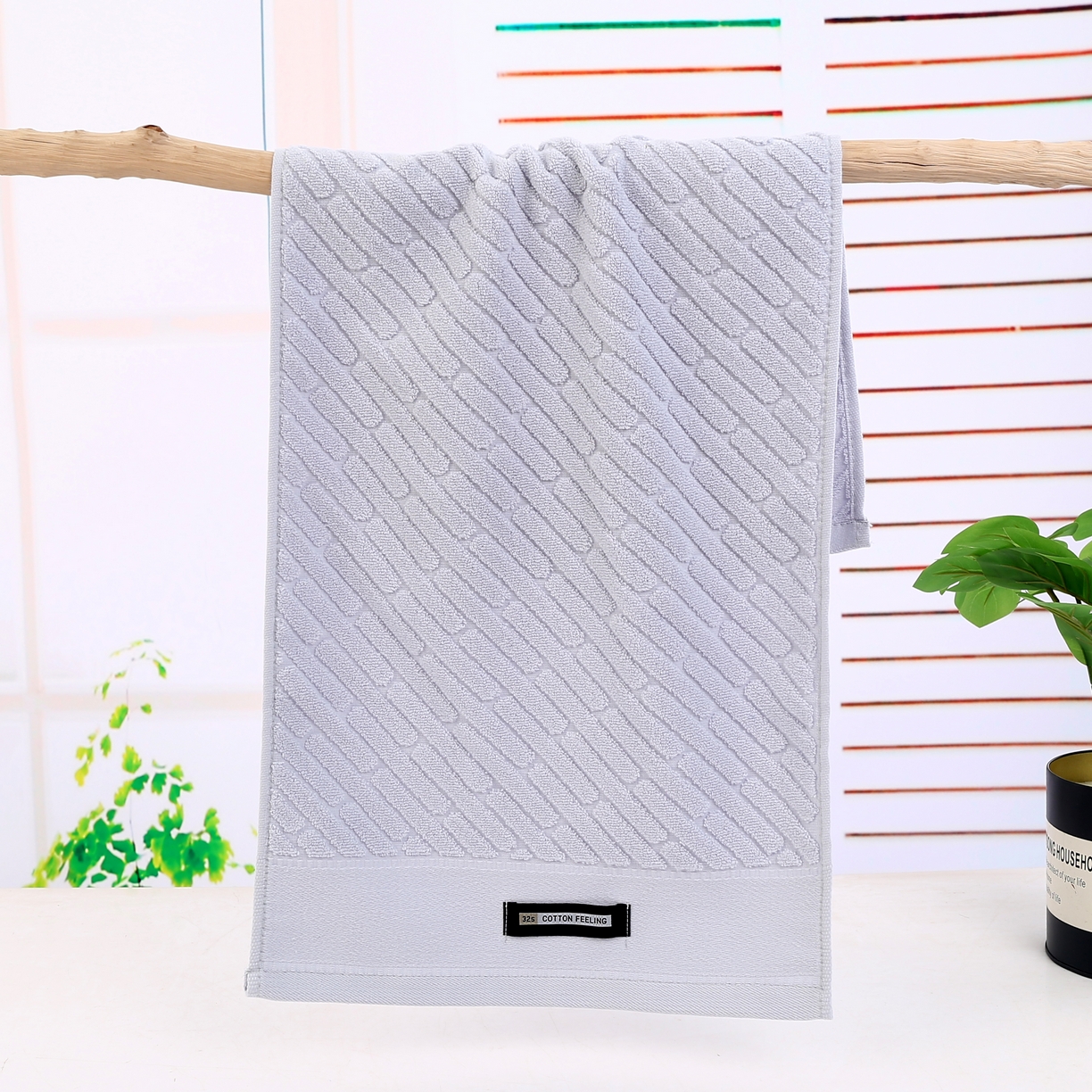 娇兰毛巾 2025新款7A抗菌深世毛巾 浅灰-毛巾 74*34cm/条