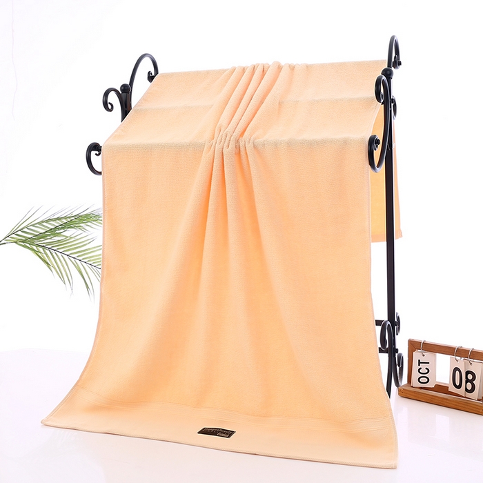 娇兰毛巾 2025新款7A抗菌甜缘毛巾 黄色-浴巾 140*70cm/条