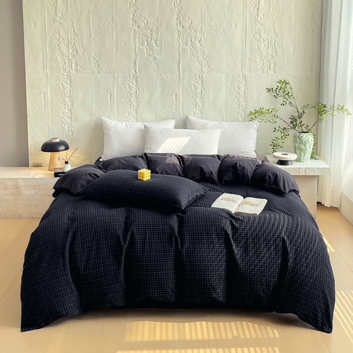 91家纺网 家纺一手货源 找家纺 （总）春皖家纺 2025春夏新款全棉纯棉色织提花斜纹水洗棉单被套 被套单件