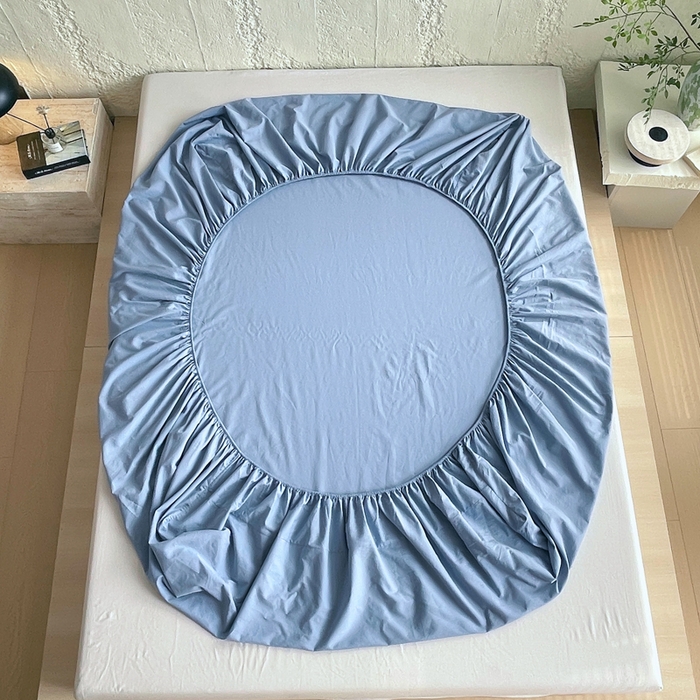 91家纺网 家纺一手货源 找家纺 （总）春皖家纺 2025春夏新款全棉纯棉色织提花斜纹水洗棉单床笠 床笠单件