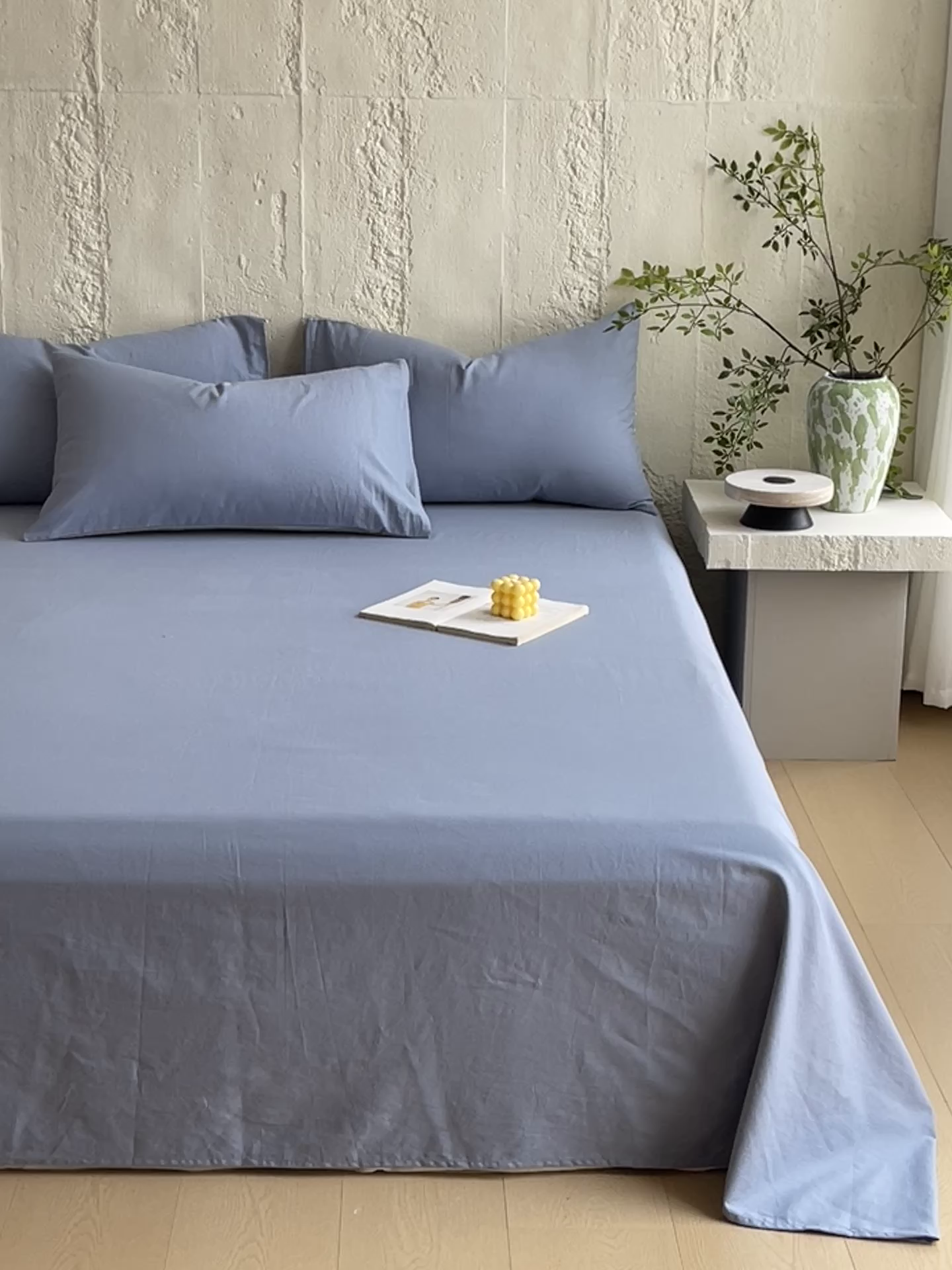 91家纺网 家纺一手货源 找家纺 （总）春皖家纺 2025春夏新款全棉纯棉色织提花斜纹水洗棉单床单 床单单件