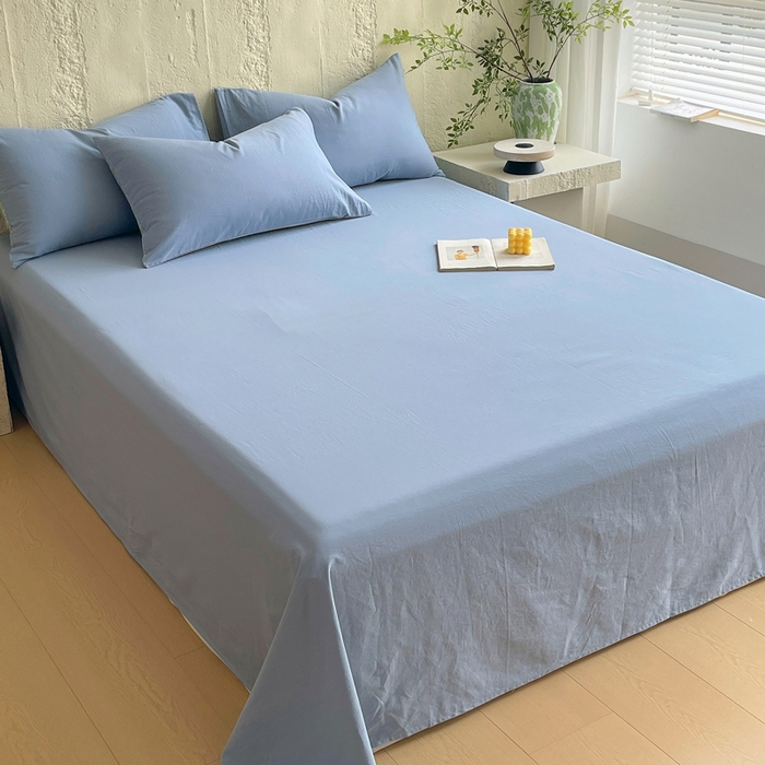 91家纺网 家纺一手货源 找家纺 （总）春皖家纺 2025春夏新款全棉纯棉色织提花斜纹水洗棉单床单 床单单件