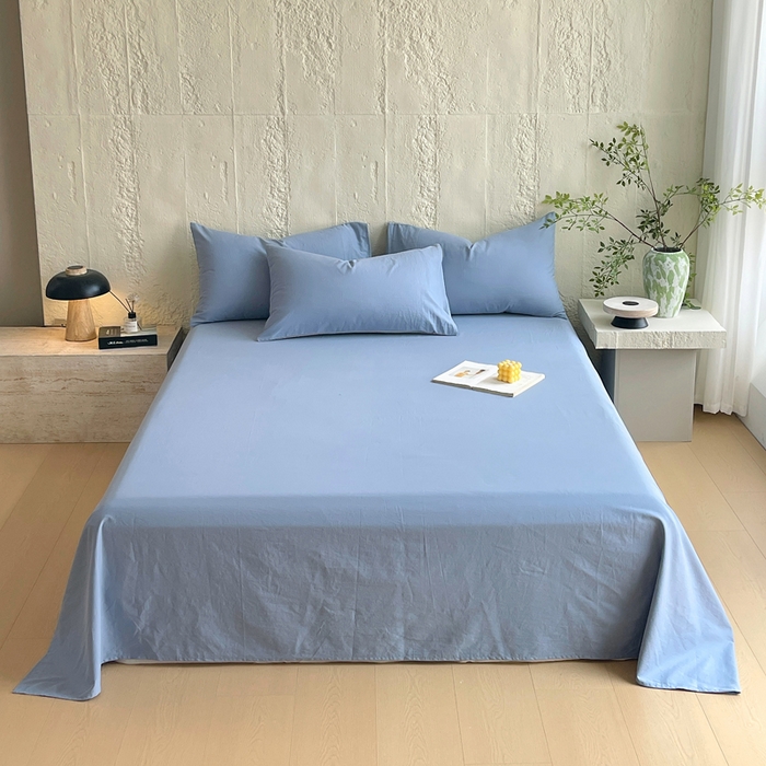 91家纺网 家纺一手货源 找家纺 （总）春皖家纺 2025春夏新款全棉纯棉色织提花斜纹水洗棉单床单 床单单件