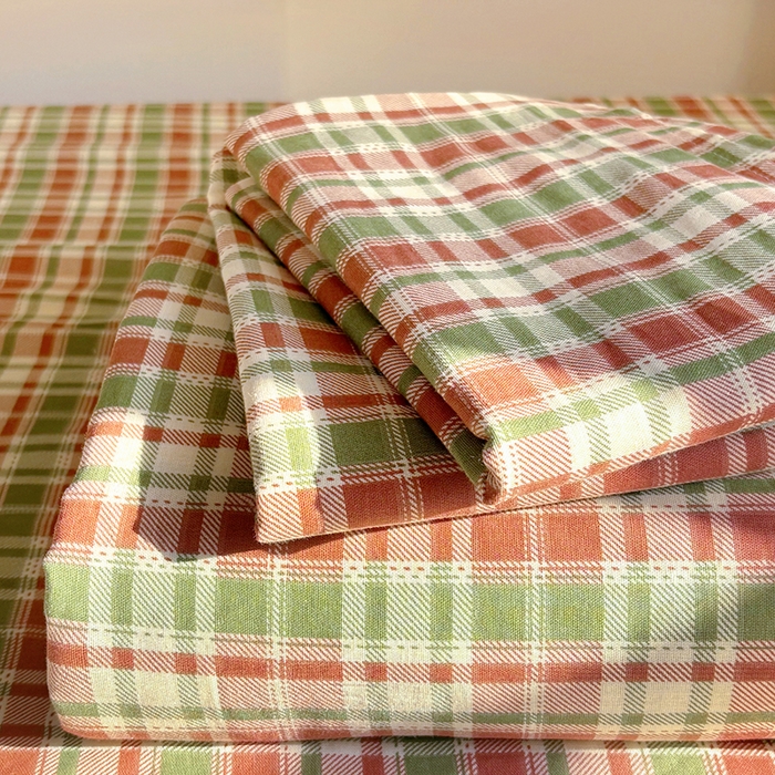 91家纺网 家纺一手货源 找家纺 百寐2025年全棉双层纱床单 安格红