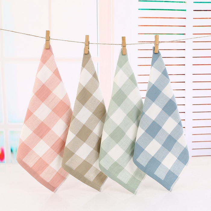 娇兰毛巾 2025新款7A抗菌无印风纱布套巾 浅粉-方巾 35*34cm/条