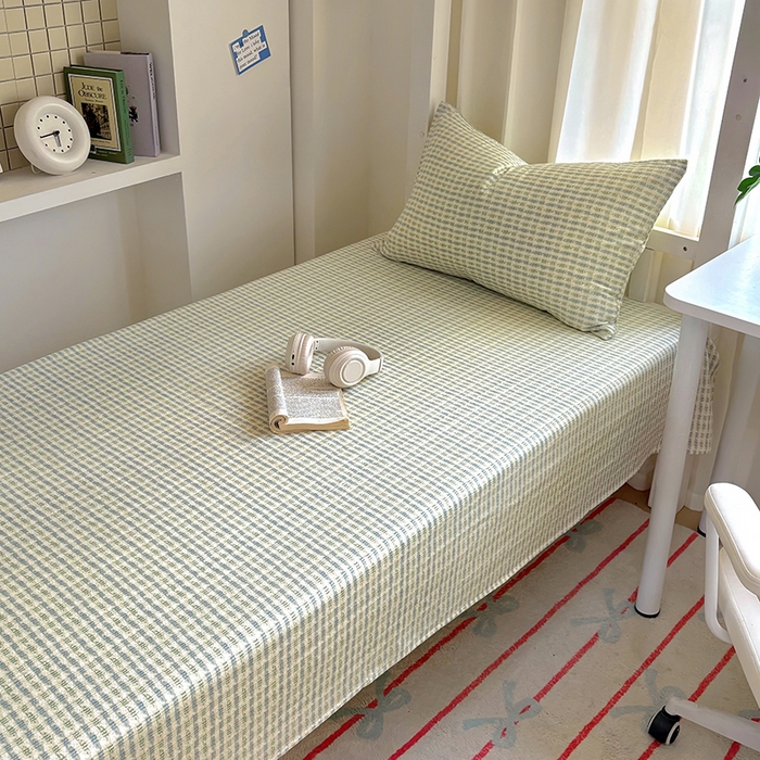 91家纺网 家纺一手货源 找家纺 百寐2025年全棉双层纱床单 柏林时光