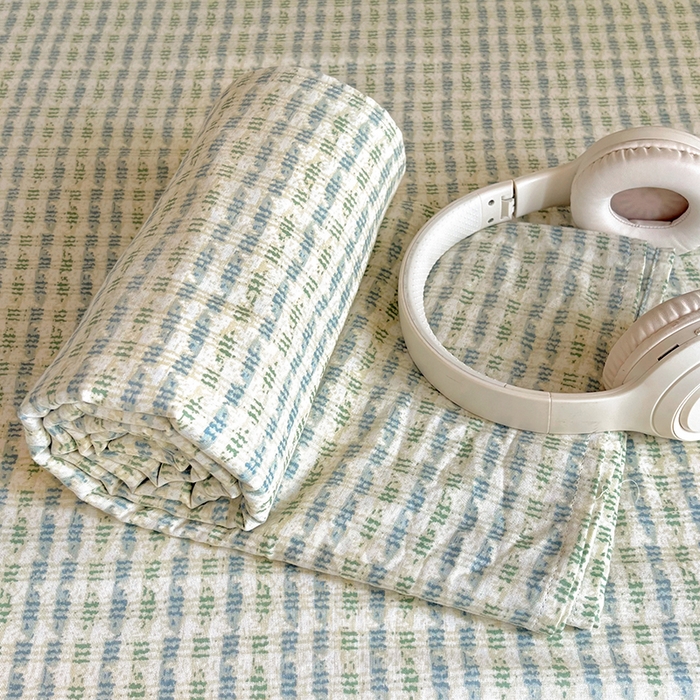 91家纺网 家纺一手货源 找家纺 百寐2025年全棉双层纱床单 柏林时光