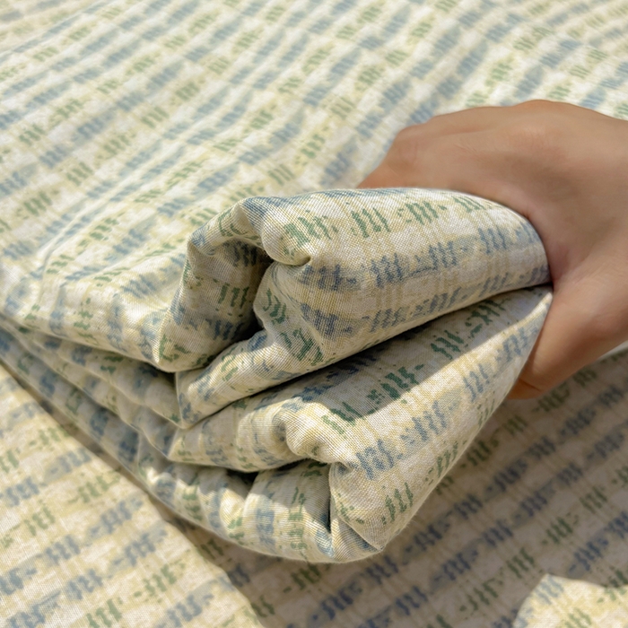 91家纺网 家纺一手货源 找家纺 百寐2025年全棉双层纱床单 柏林时光