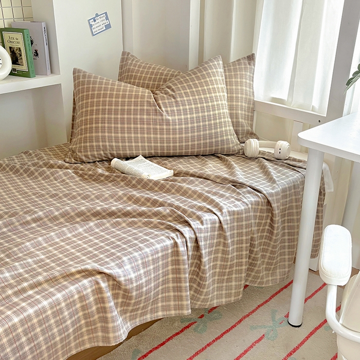 91家纺网 家纺一手货源 找家纺 百寐2025年全棉双层纱床单 卡米尔