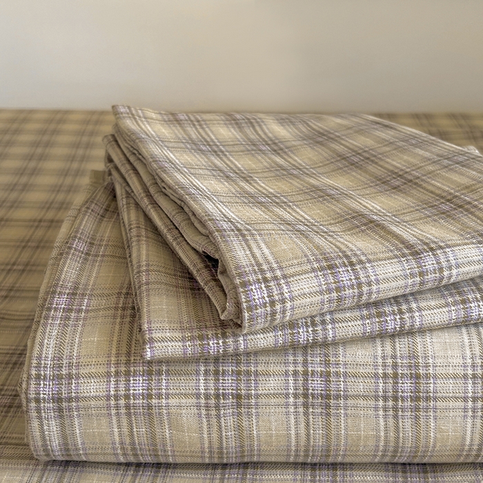 91家纺网 家纺一手货源 找家纺 百寐2025年全棉双层纱床单 凯伦咖