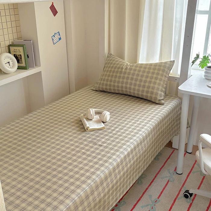 91家纺网 家纺一手货源 找家纺 百寐2025年全棉双层纱床单 凯伦咖