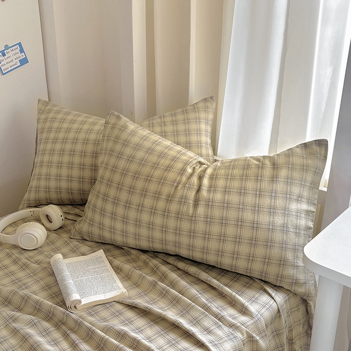 91家纺网 家纺一手货源 找家纺 百寐2025年全棉双层纱床单 凯伦咖