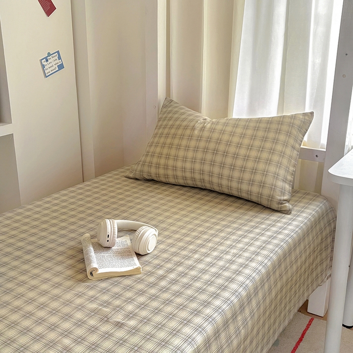 91家纺网 家纺一手货源 找家纺 百寐2025年全棉双层纱床单 凯伦咖