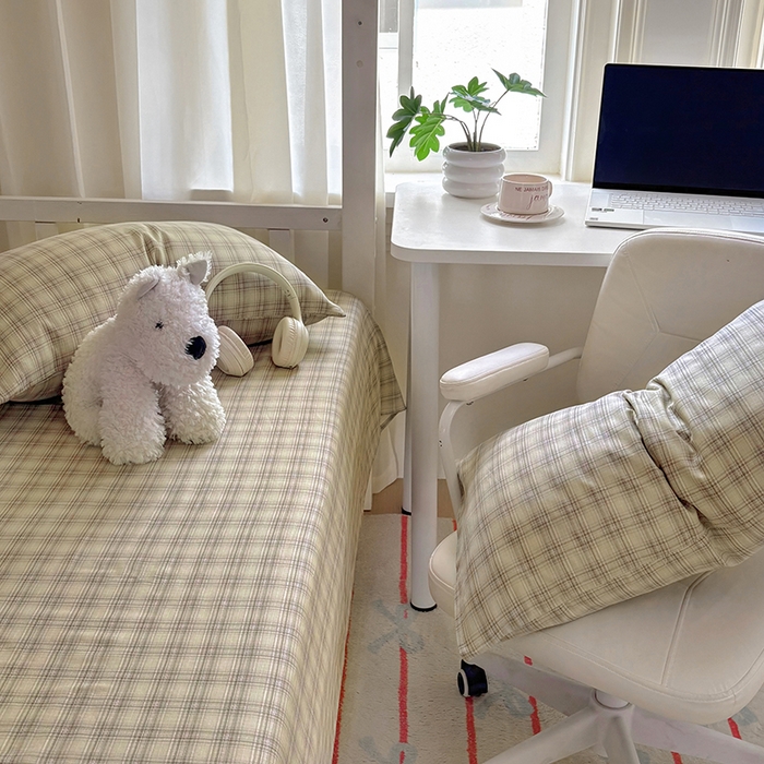 91家纺网 家纺一手货源 找家纺 百寐2025年全棉双层纱床单 凯伦咖