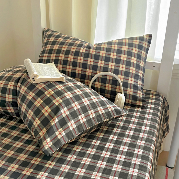 91家纺网 家纺一手货源 找家纺 百寐2025年全棉双层纱床单 苏格兰