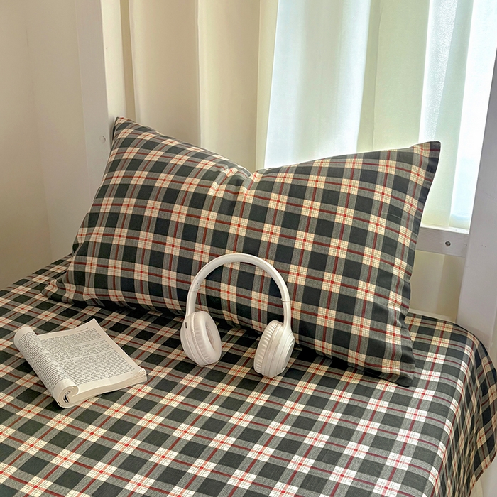 91家纺网 家纺一手货源 找家纺 百寐2025年全棉双层纱床单 苏格兰