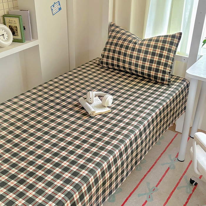 91家纺网 家纺一手货源 找家纺 百寐2025年全棉双层纱床单 苏格兰