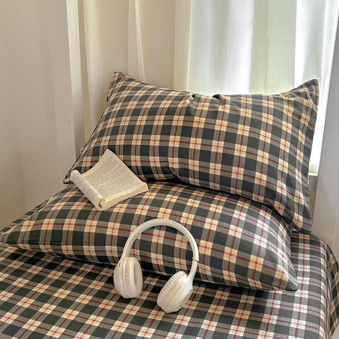 91家纺网 家纺一手货源 找家纺 百寐2025年全棉双层纱床单 苏格兰