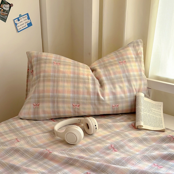 91家纺网 家纺一手货源 找家纺 百寐2025年全棉双层纱床单 甜心结