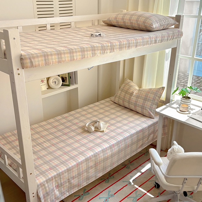 百寐2025年全棉双层纱床单 甜心结