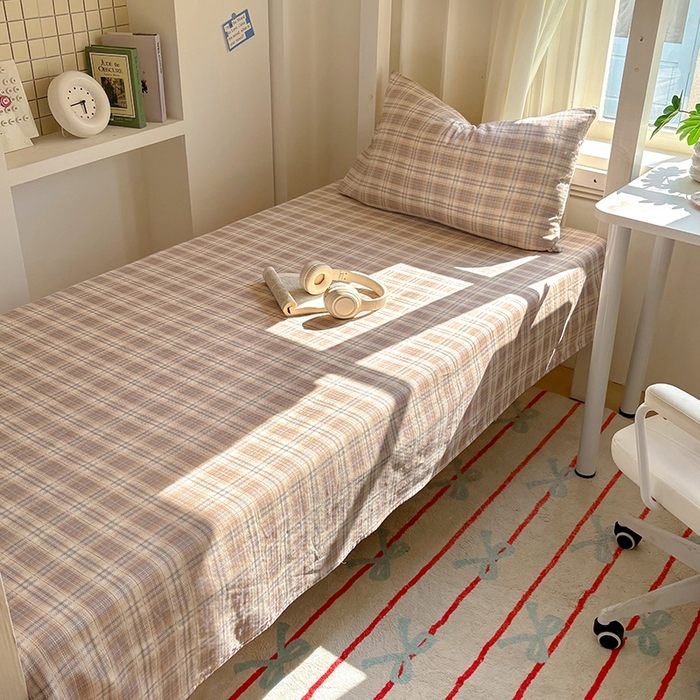 91家纺网 家纺一手货源 找家纺 百寐2025年全棉双层纱床单 伊凡咖