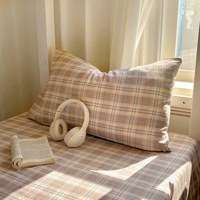 91家纺网 家纺一手货源 找家纺 百寐2025年全棉双层纱床单 伊凡咖