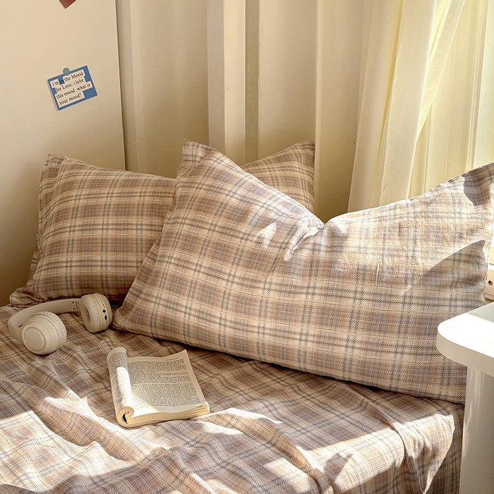 91家纺网 家纺一手货源 找家纺 百寐2025年全棉双层纱床单 伊凡咖