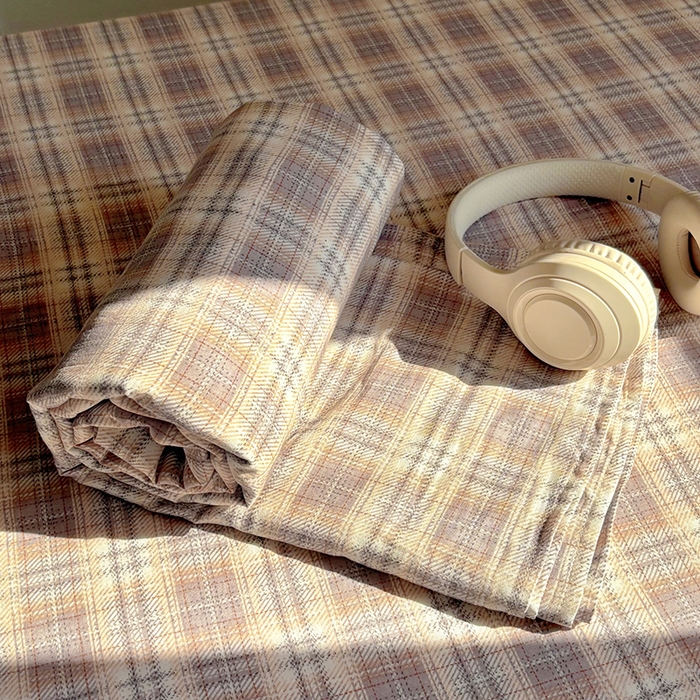 91家纺网 家纺一手货源 找家纺 百寐2025年全棉双层纱床单 伊凡咖