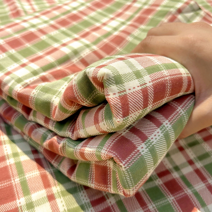 91家纺网 家纺一手货源 找家纺 （总）百寐2025新款全棉学生季宿舍格子简约床单0.9宿舍纯棉双层纱单床单