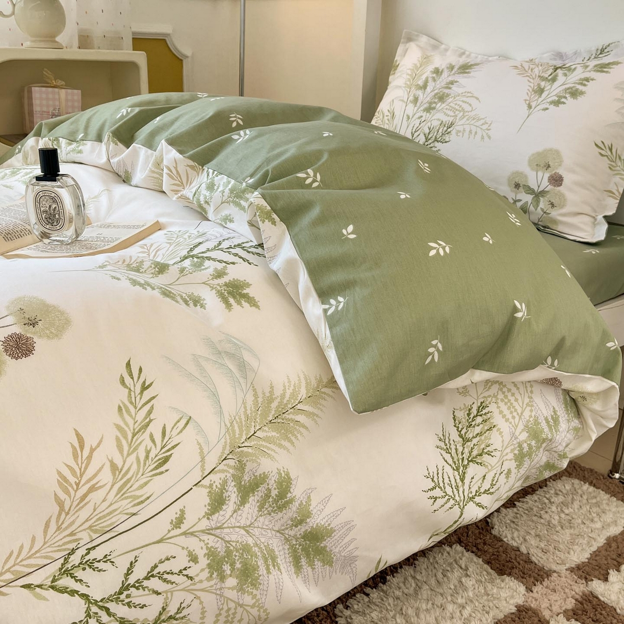 91家纺网 家纺一手货源 找家纺 涵宸家纺 2025新款学生图-全棉印花-ins印花三件套四件套 金秋