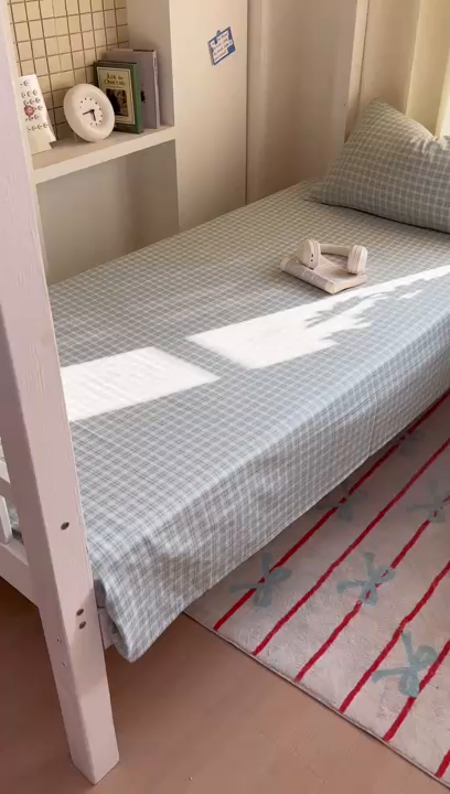 91家纺网 家纺一手货源 找家纺 百寐2025年全棉双层纱床单 薄荷苏打