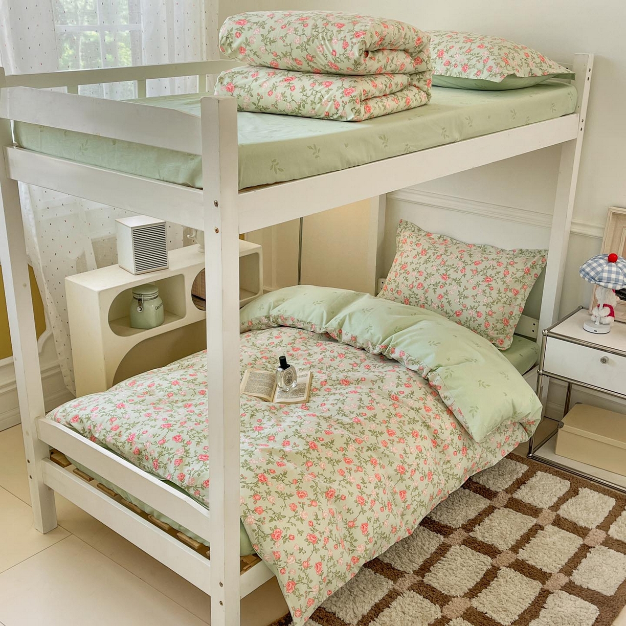 91家纺网 家纺一手货源 找家纺 涵宸家纺 2025新款学生图-全棉印花-ins印花三件套四件套 初恋旋律