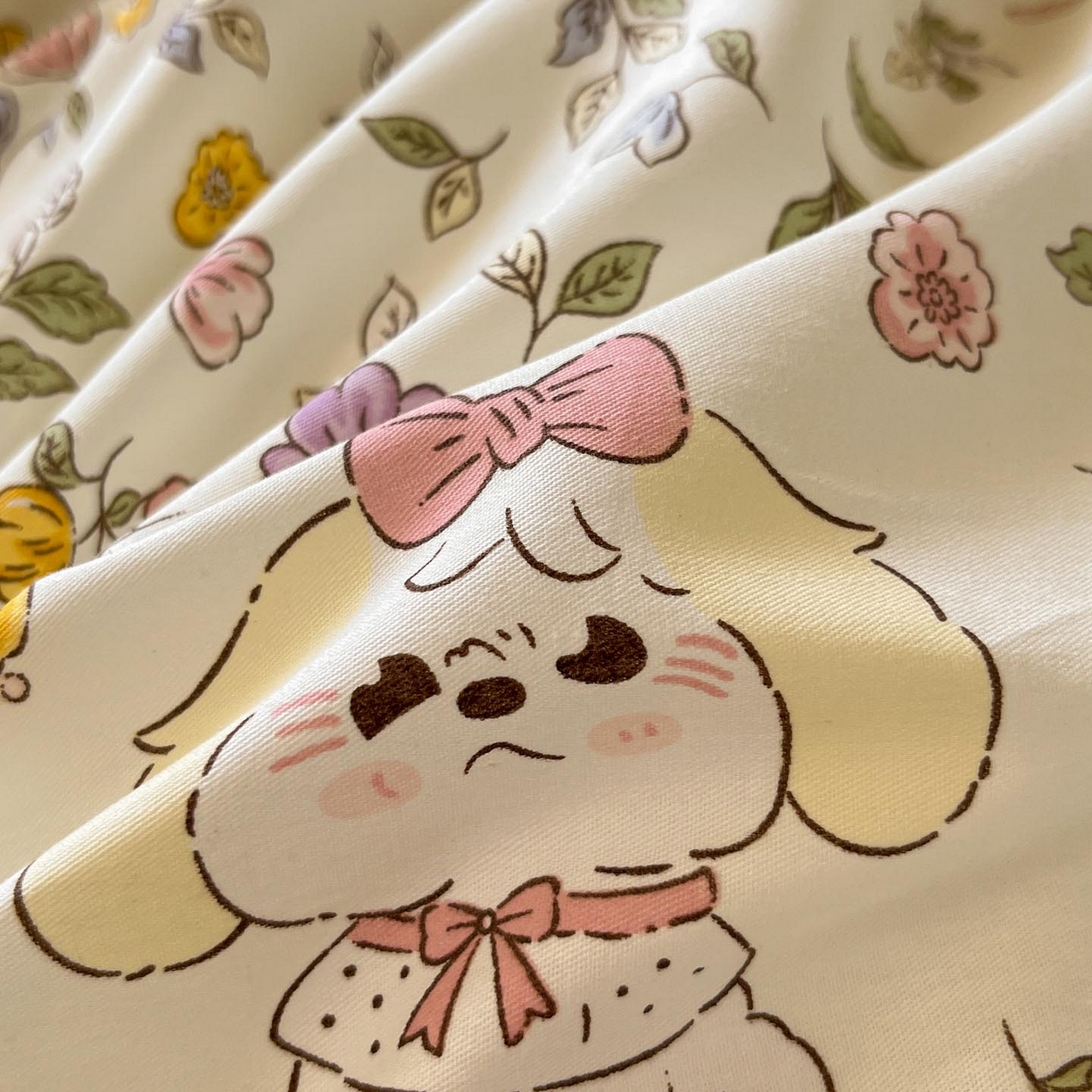 91家纺网 家纺一手货源 找家纺 涵宸家纺 2025新款学生图-全棉印花-ins印花三件套四件套 芳时甜心