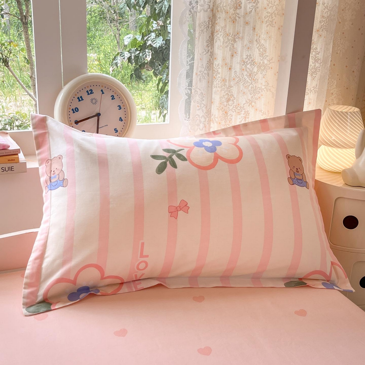 91家纺网 家纺一手货源 找家纺 涵宸家纺 2025新款学生图-全棉印花-ins印花三件套四件套 弗洛斯