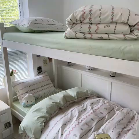 91家纺网 家纺一手货源 找家纺 涵宸家纺 2025新款学生图-全棉印花-ins印花三件套四件套 辛德瑞拉