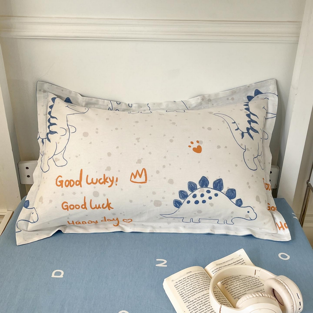 91家纺网 家纺一手货源 找家纺 涵宸家纺 2025新款学生图-全棉印花-ins印花三件套四件套 星球龙