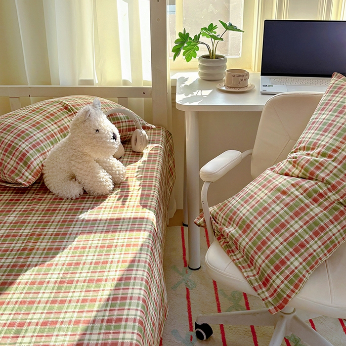 91家纺网 家纺一手货源 找家纺 百寐2025年全棉双层纱枕套 安格红