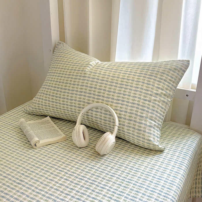 91家纺网 家纺一手货源 找家纺 百寐2025年全棉双层纱枕套 柏林时光