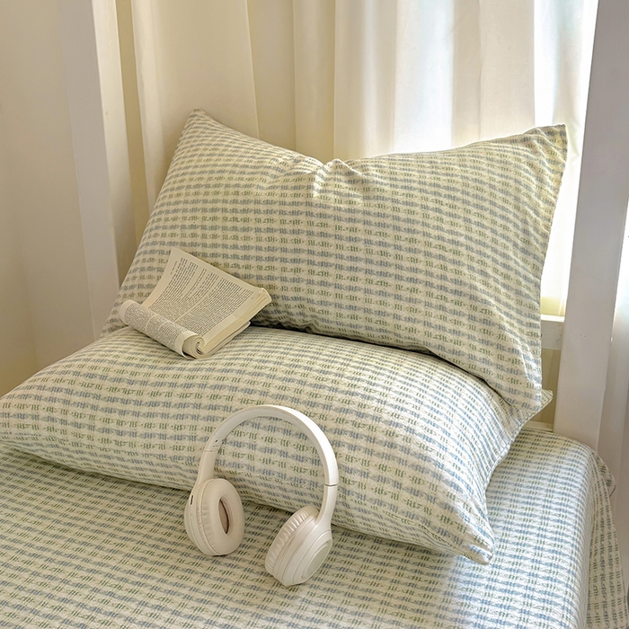 91家纺网 家纺一手货源 找家纺 百寐2025年全棉双层纱枕套 柏林时光