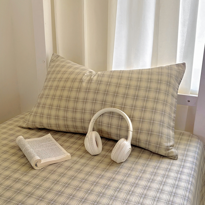 91家纺网 家纺一手货源 找家纺 百寐2025年全棉双层纱枕套 凯伦咖