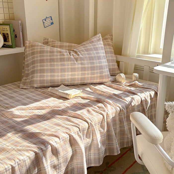 91家纺网 家纺一手货源 找家纺 百寐2025年全棉双层纱枕套 伊凡咖