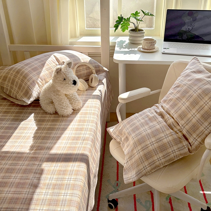 91家纺网 家纺一手货源 找家纺 百寐2025年全棉双层纱枕套 伊凡咖