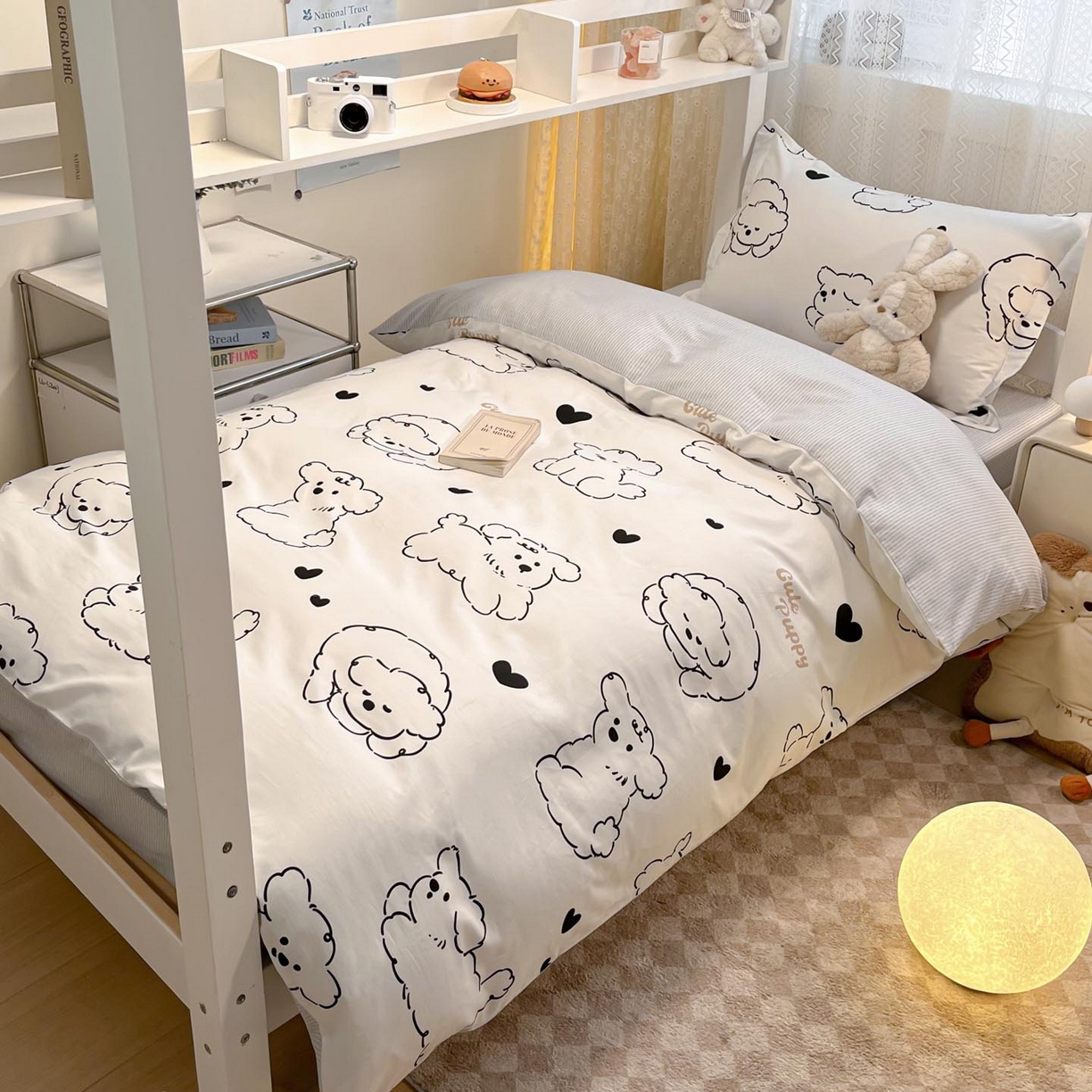 91家纺网 家纺一手货源 找家纺 （总）涵宸家纺 2025新款学生图-全棉印花-甜系三件套四件套