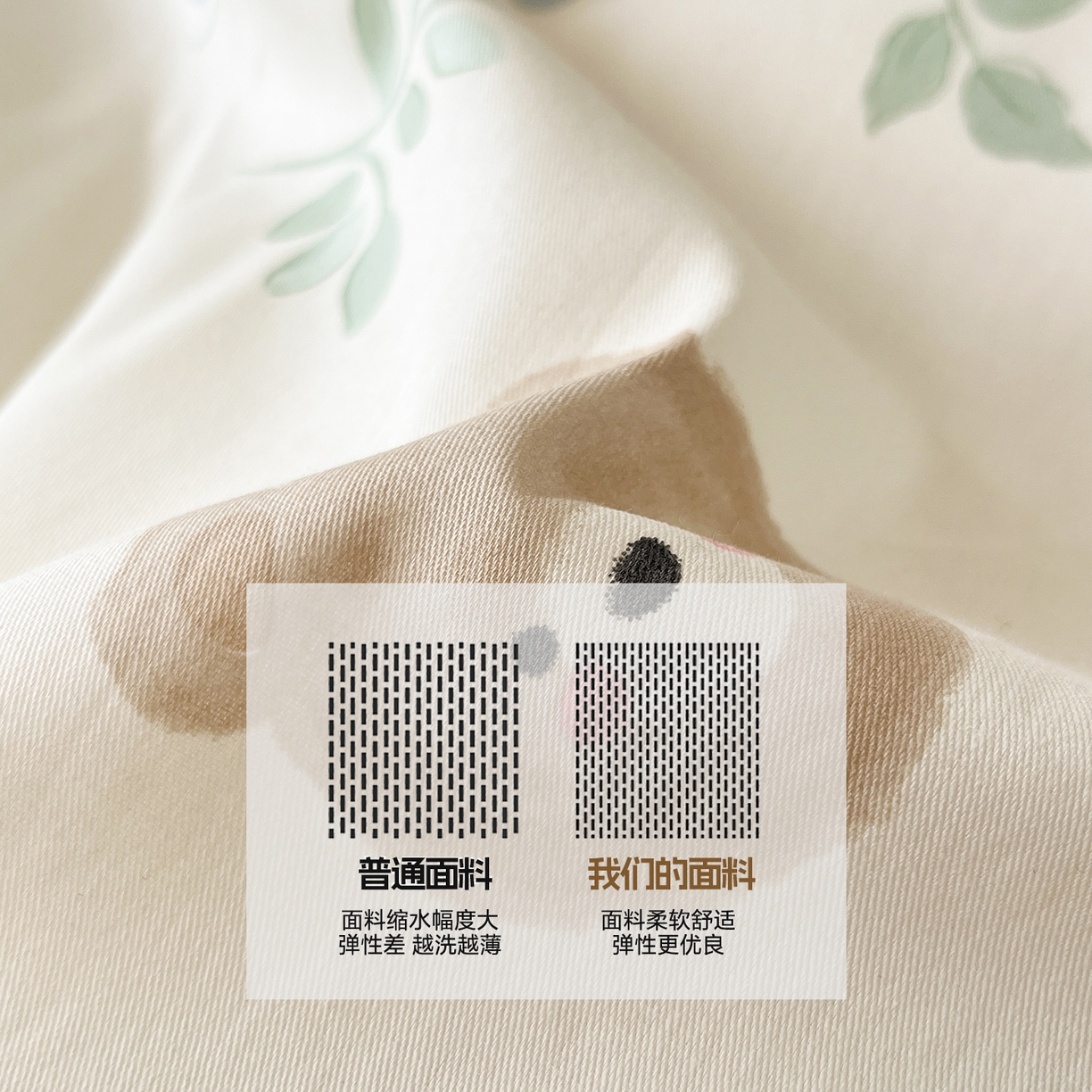 91家纺网 家纺一手货源 找家纺 涵宸家纺 2025新款学生图-全棉印花-甜系三件套四件套 A叶中熊