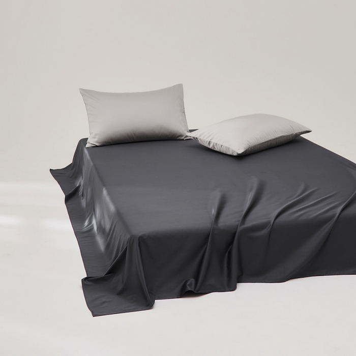 有点武功 2025新款100S全棉贡缎长绒棉纯色单床单轻奢居家学生宿舍纯棉床单 贵族灰