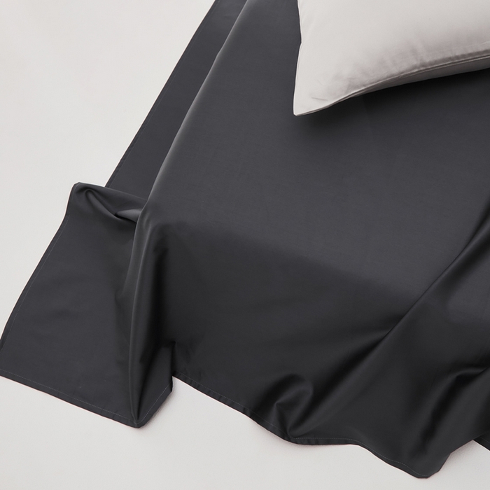 91家纺网 家纺一手货源 找家纺 有点武功 2025新款100S全棉贡缎长绒棉纯色单床单轻奢居家学生宿舍纯棉床单 贵族灰