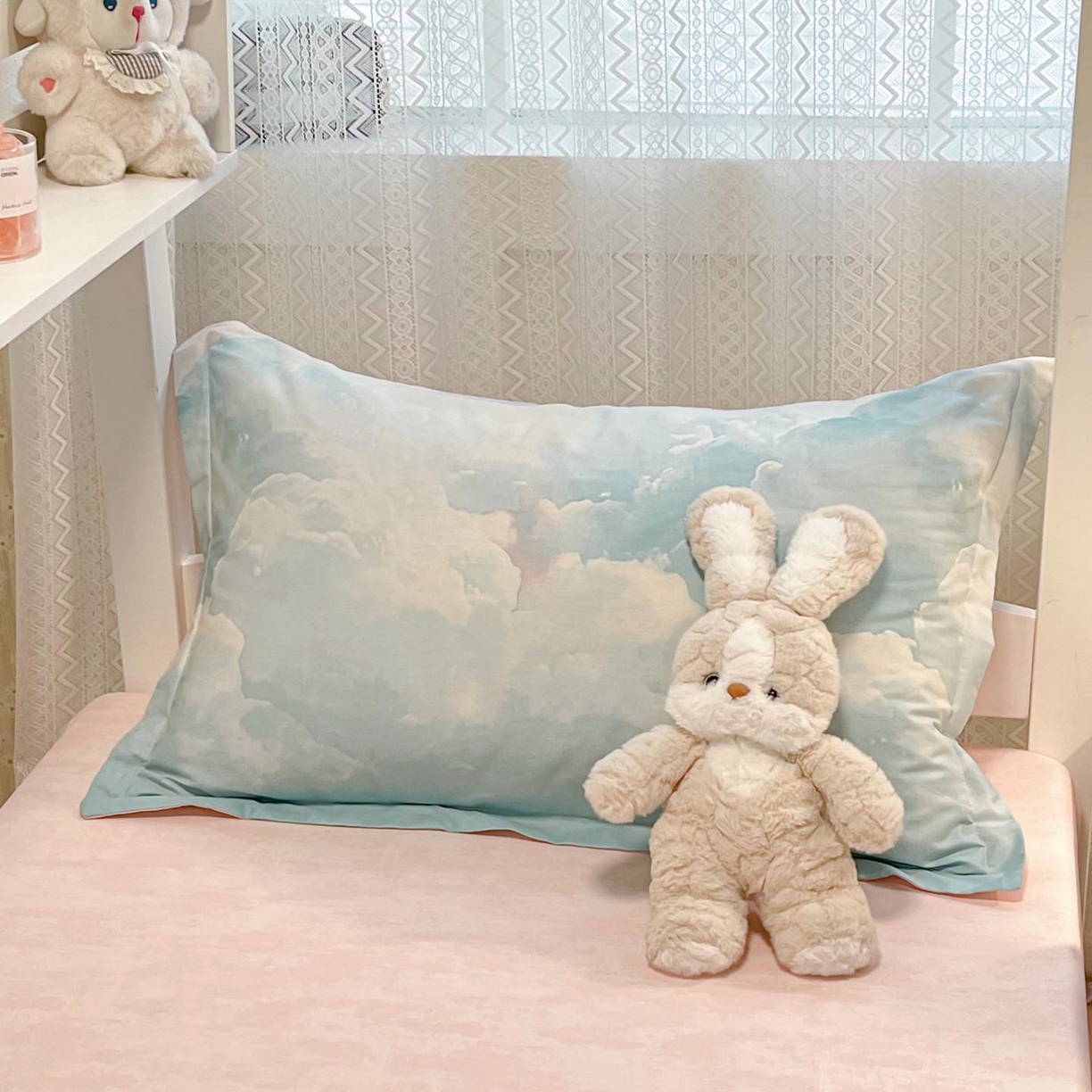 91家纺网 家纺一手货源 找家纺 涵宸家纺 2025新款学生图-全棉印花-甜系三件套四件套 B遐想