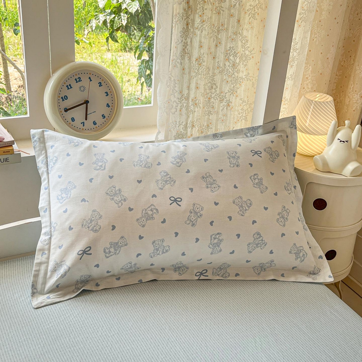 91家纺网 家纺一手货源 找家纺 涵宸家纺 2025新款学生图-全棉印花-甜系三件套四件套 B幸运熊